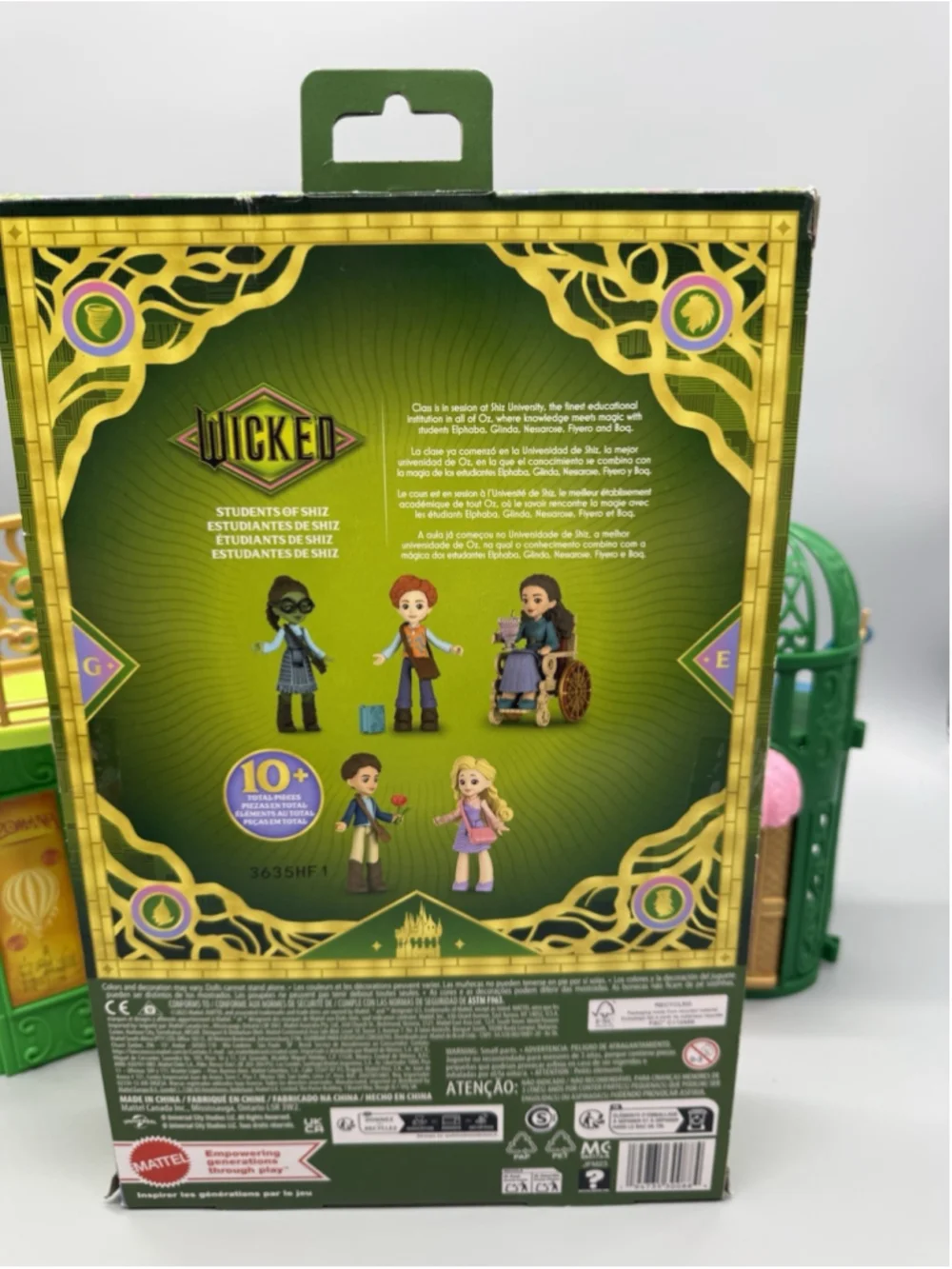 Mattel Wicked Mini Doll Lot - NIB Students of Shiz 5-Pack & Emerald City Playset
